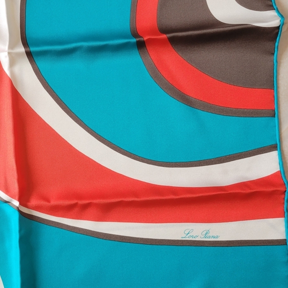 Loro Piana womens silk scarf 34x34 multicolor